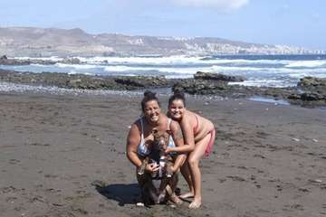 Familias con perros solicitan tener acceso con los animales a más playas/Canarias//Cober.